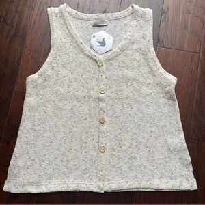 Anthropologie Paper Crane Sleeveless Sweater Vest Light Weight Size S NWT